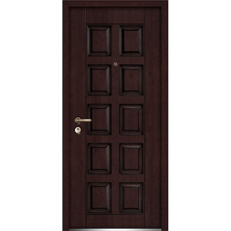 Vdomdoors Sample of Color Dark Brown Oak for the Exterior Door BALLUCIO1700ED-BRW-SAM
